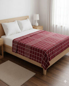 Tharunsha Elite Premuim Quality Cotton Blanket / Bedsheet/ Solapur Chaddar-Single Size  (60x90 inches) Set of 1