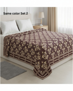 Tharunsha Elite Cotton Bedsheet / Blanket / Solapur Chaddar - (60x90 inch) Pack 2