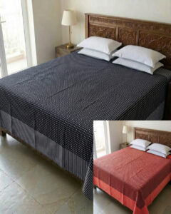 Tharunsha Elite 100% Pure Cotton Blanket / Bedsheet – Single Size (60x90inch) Set 2