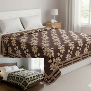 Tharunsha Elite 100% Pure Cotton Blanket / Bedsheet – Single Size (60x90inch) Set 2