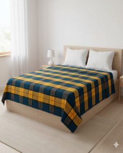 Tharunsha Elite Premuim Quality Cotton Blanket / Bedsheet / Solapur Chaddar-Single Size  (60x90 inches) Set of 1