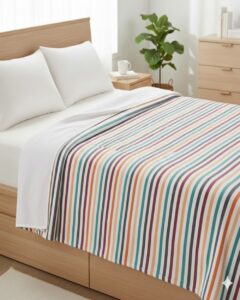 Tharunsha Elite Premuim Quality Cotton Blanket / Bedsheet / Solapur Chaddar-Single Size (60x90 inches) Set of 1