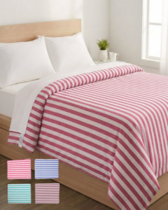 Tharunsha Elite 100% Pure Cotton Blanket / Bedsheet – Single Size (60x90inch) Set 4