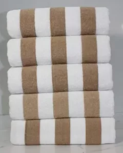 Tharunsha Elite Pure Cotton 500 GSM Ultra Soft Cabana Stripes Beach / Pool Towel Size (36 X 72 inches) Set 5 MOQ=25pcs